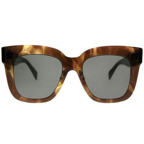 celine 41444/s|Celine CL41444/S 07B Havana Brown Kim Square Sunglasses .